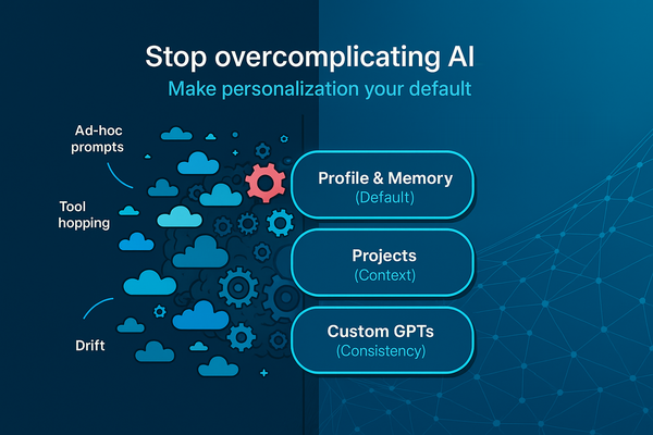 Stop Overcomplicating AI: Make Personalization Your Default